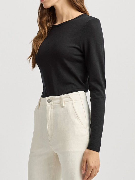 TOORALLIE MERINO CREW (Black)