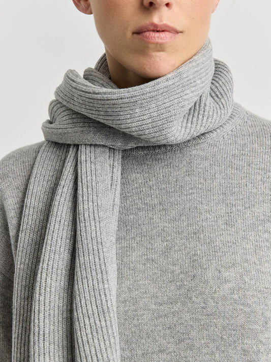 TOORALLIE FINE RIB SCARF (Ash)