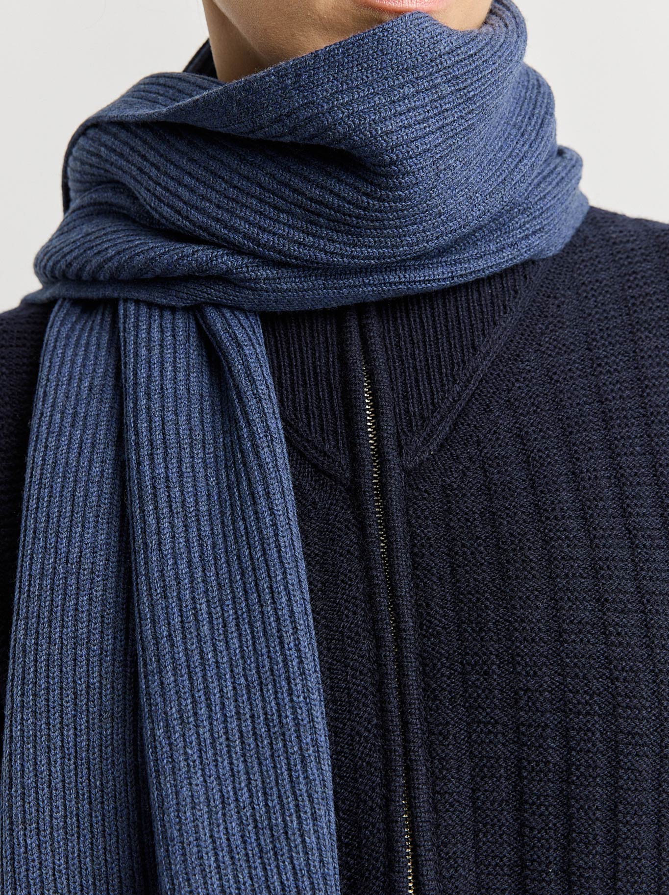 TOORALLIE FINE RIB SCARF (Ash)