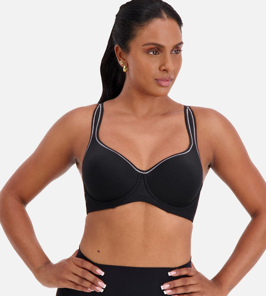 Triumph Triaction Racerback Sports Bra (Black)