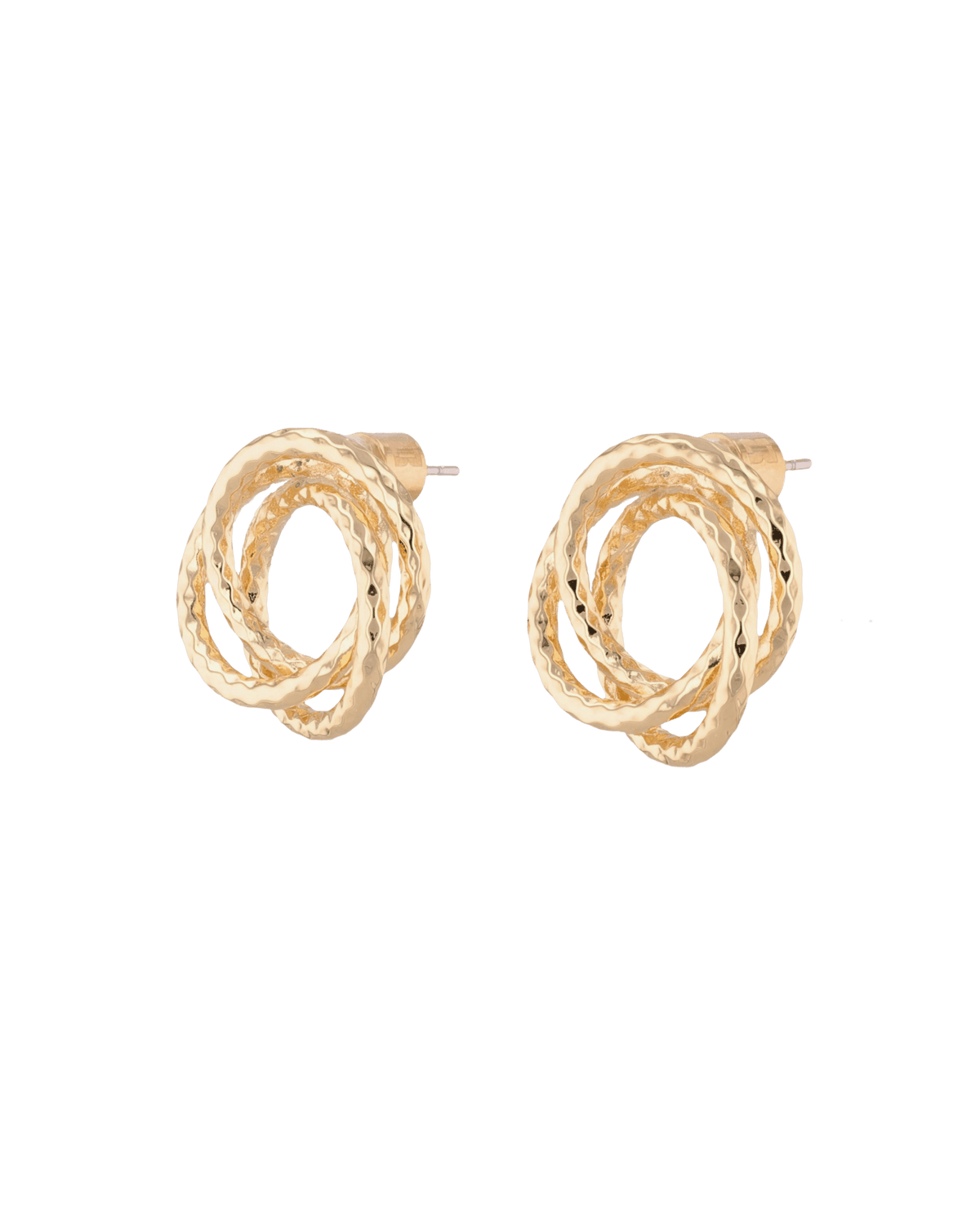 LAVANA Trinity Gold Stud Earrings