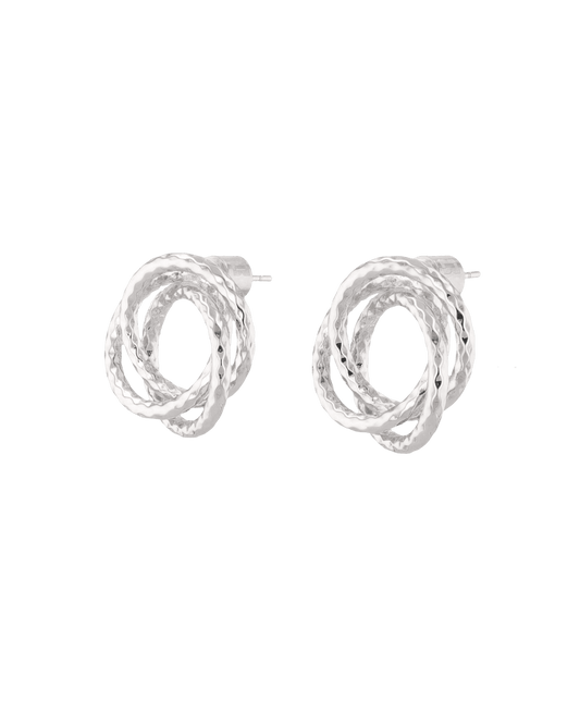 LAVANA Trinity Silver Stud Earrings