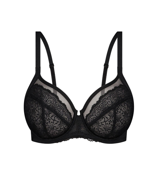 Triumph Sheer Balconette Bra (Black)