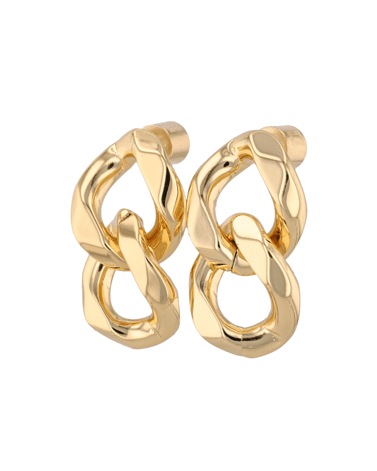 LAVANA Twin Link Gold Drop Earrings
