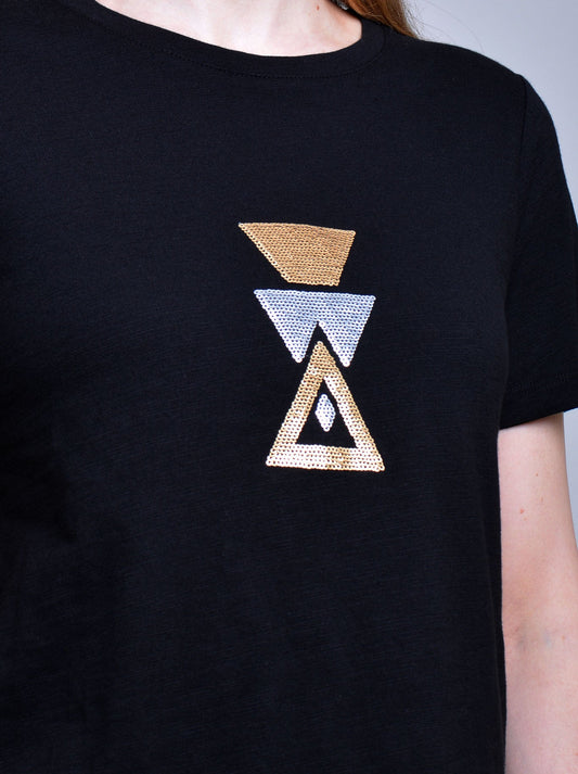 TWO-T'S TRIPLE TRI TEE (Black)