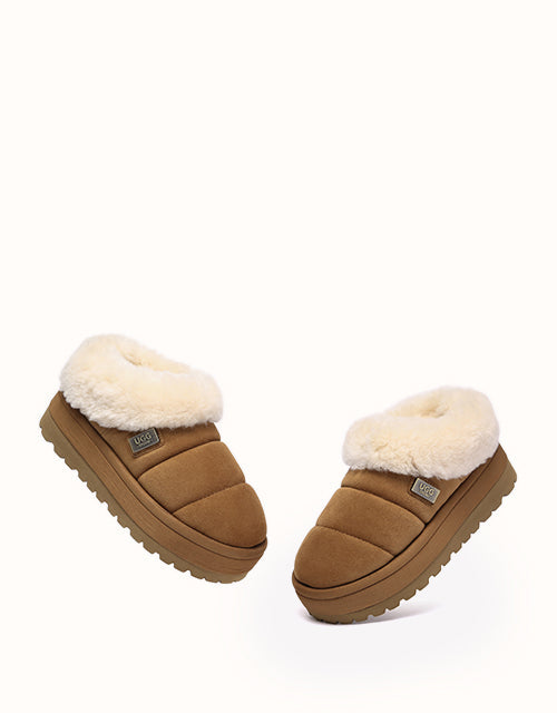 UGG EVERAU® Ulrika Platform Slippers (Chestnut)