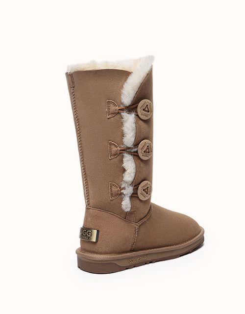 UGG EVERAU® Tall Button Boots (Chestnut)