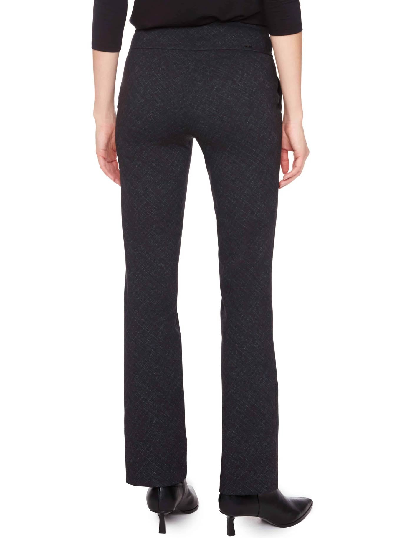 Up! Full Length Boot Leg Ponte Pant (Char)