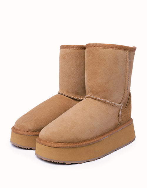 Urban UGG® Short Platform Boots (Chestnut)