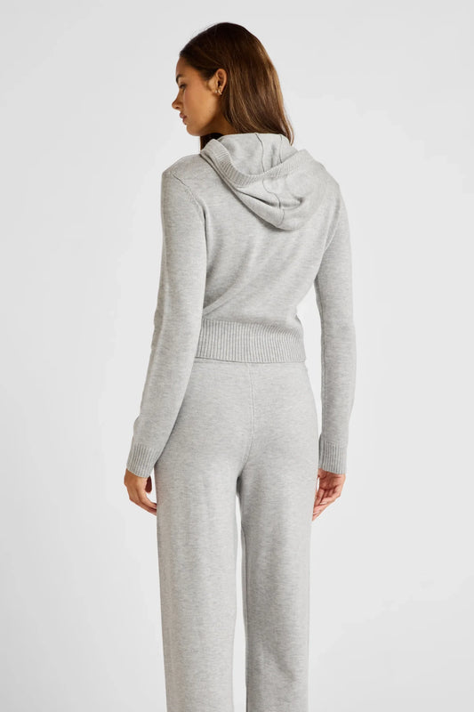 Two Way Knit Hoodie (Grey)