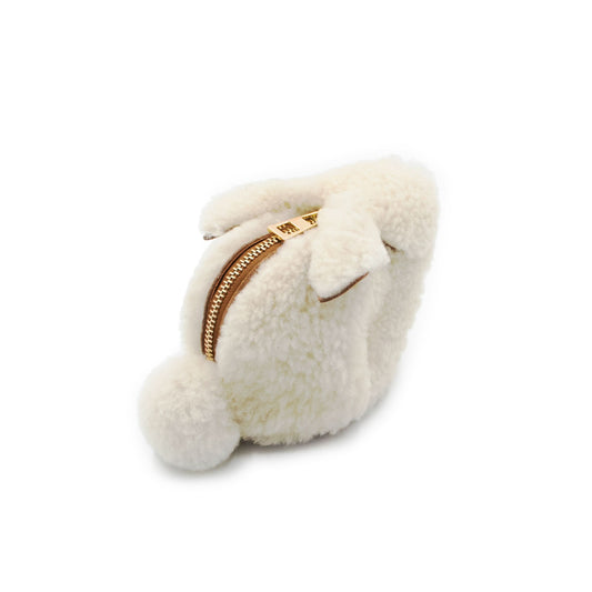 LOEWE Bunny Coin Purse (Shearling in Natural)