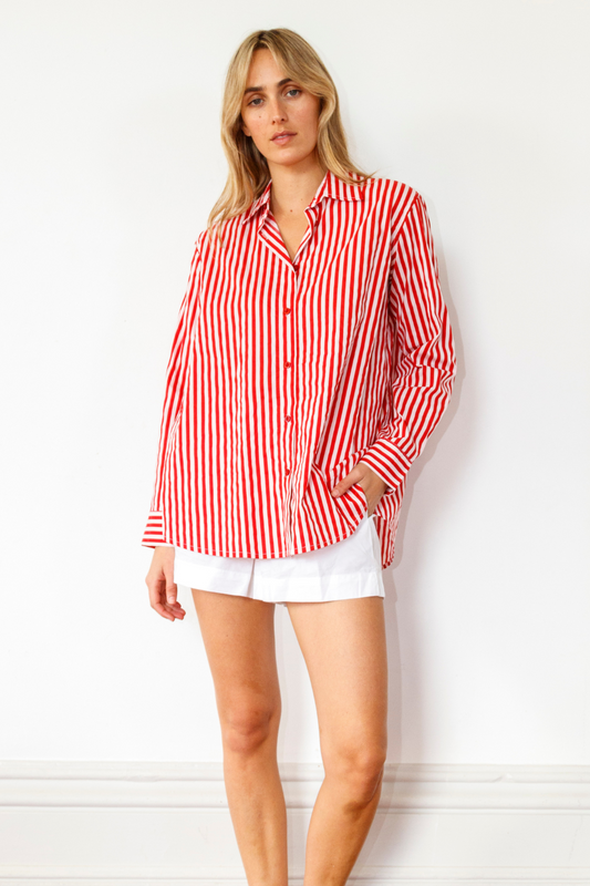 Division Itami Pamplone Shirt Olsen Stripe (Red)
