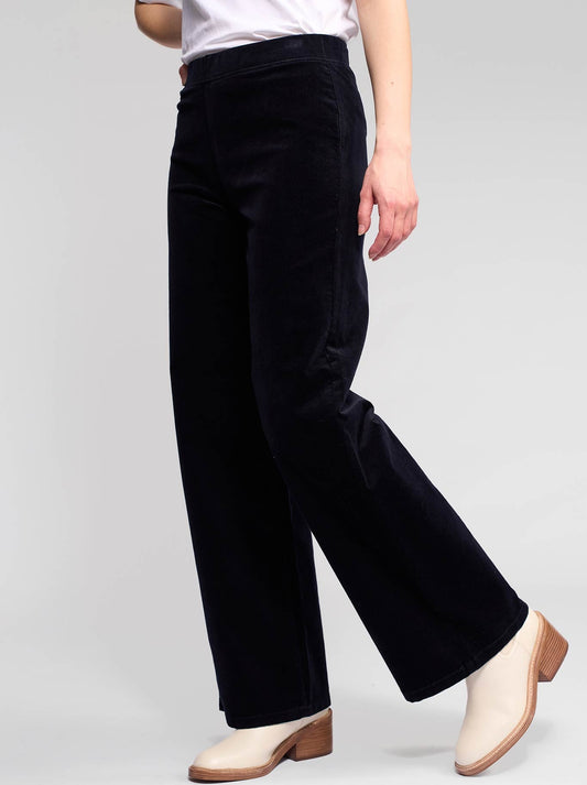 VASSALLI CORD WIDE LEG PULL ON (Deep Sage)