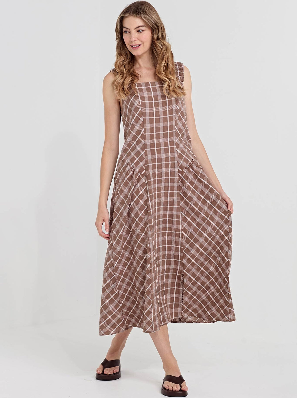 VERGE CHECKMATE DRESS (Blue)