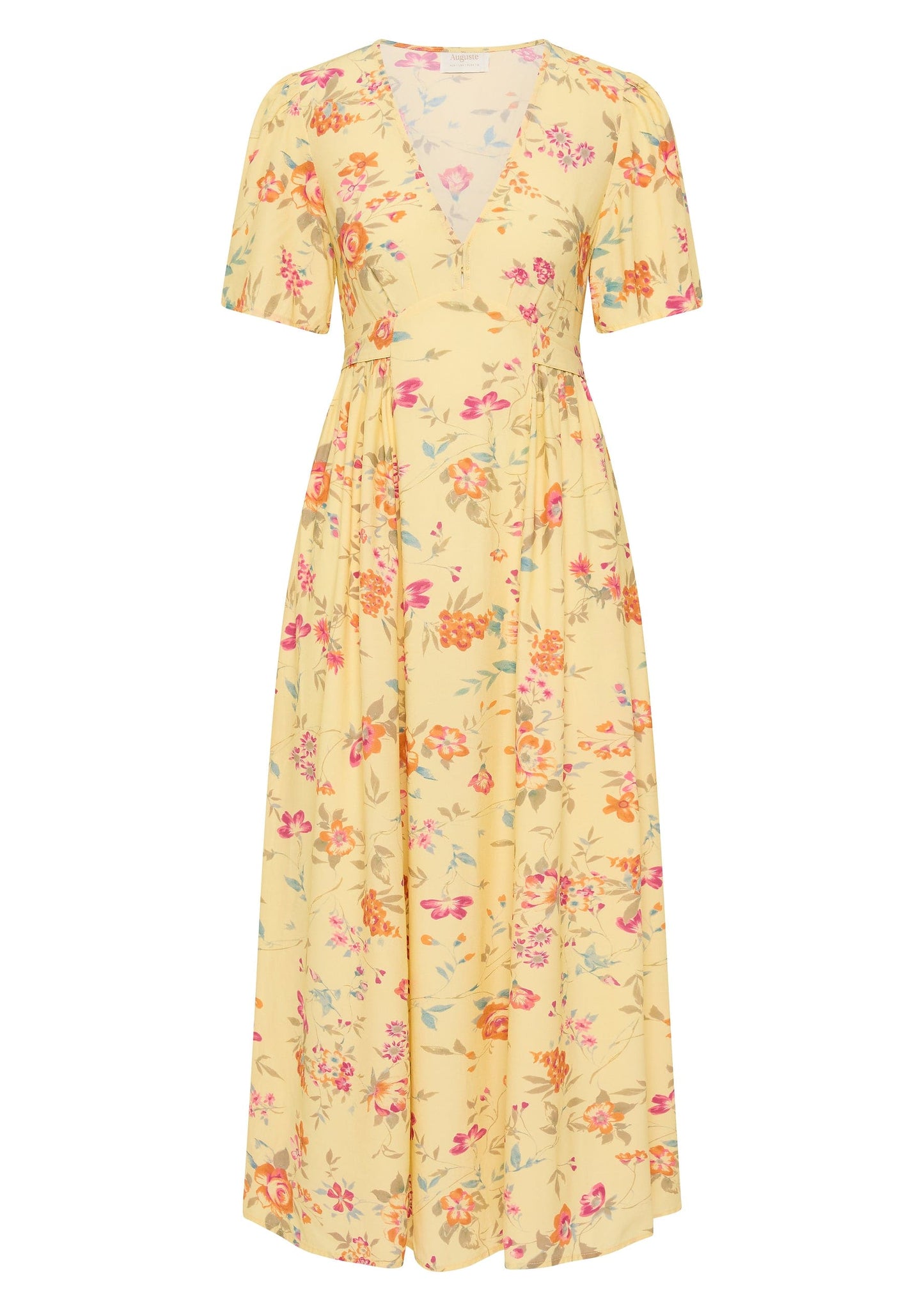 Auguste The Label Adison Midi Dress (Yellow/Orange)