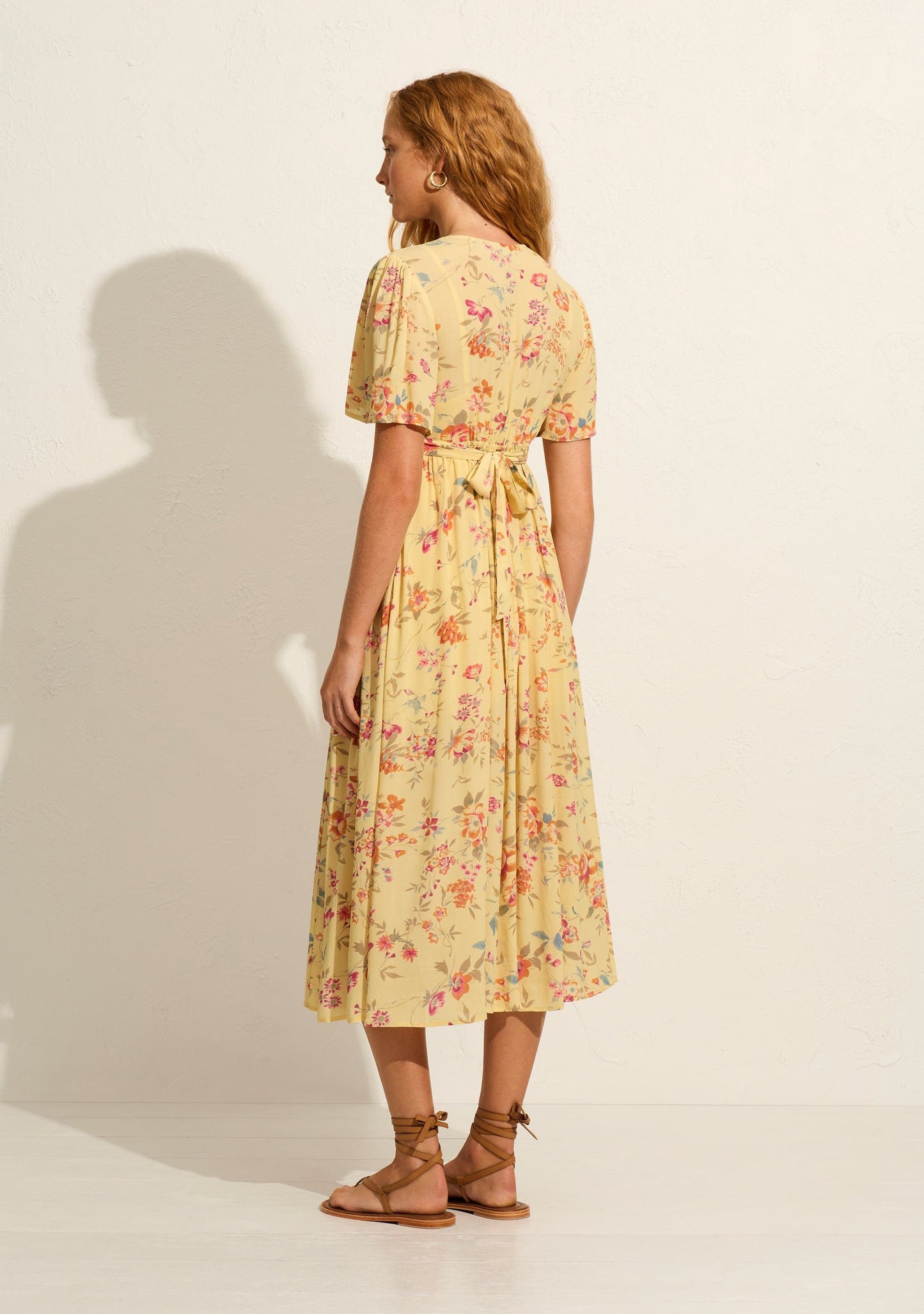 Auguste The Label Adison Midi Dress (Yellow/Orange)