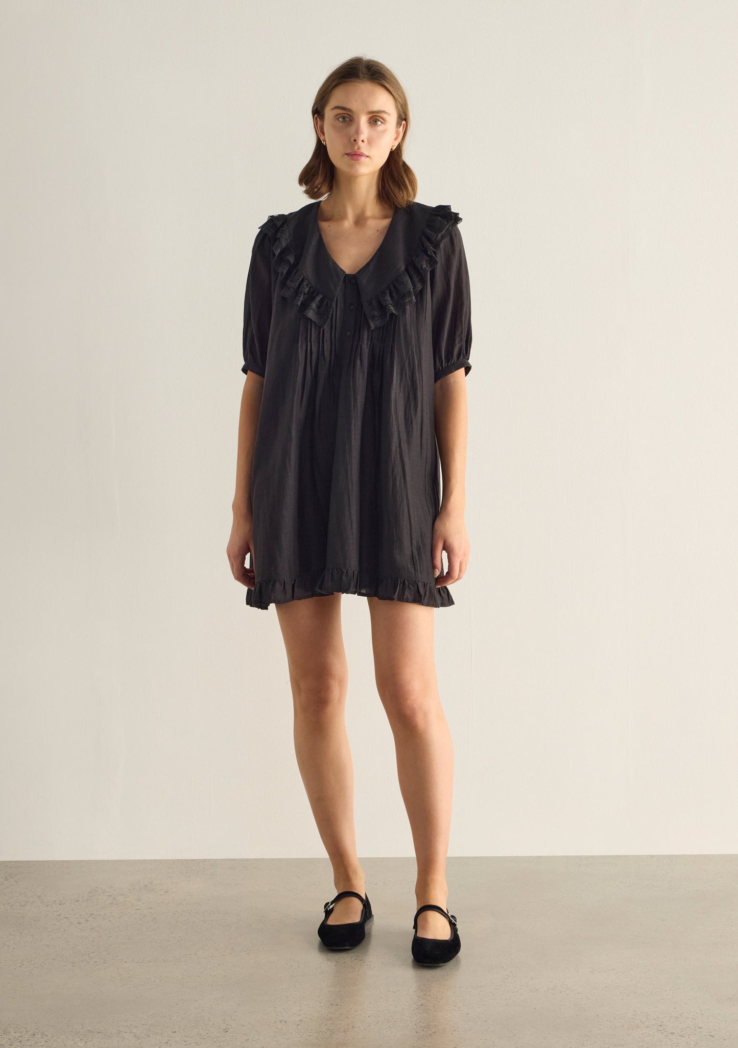 Auguste The Label Otis Mini Dress (Black)