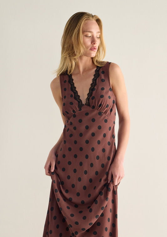 Auguste The Label Cooper Midi Dress (Tan/Brown)