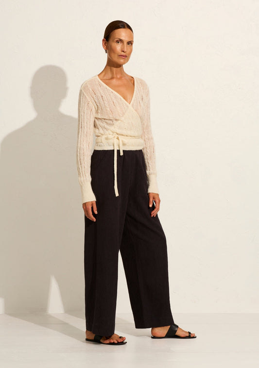 Auguste The Label Rowan Wrap Knit Cardigan (White)