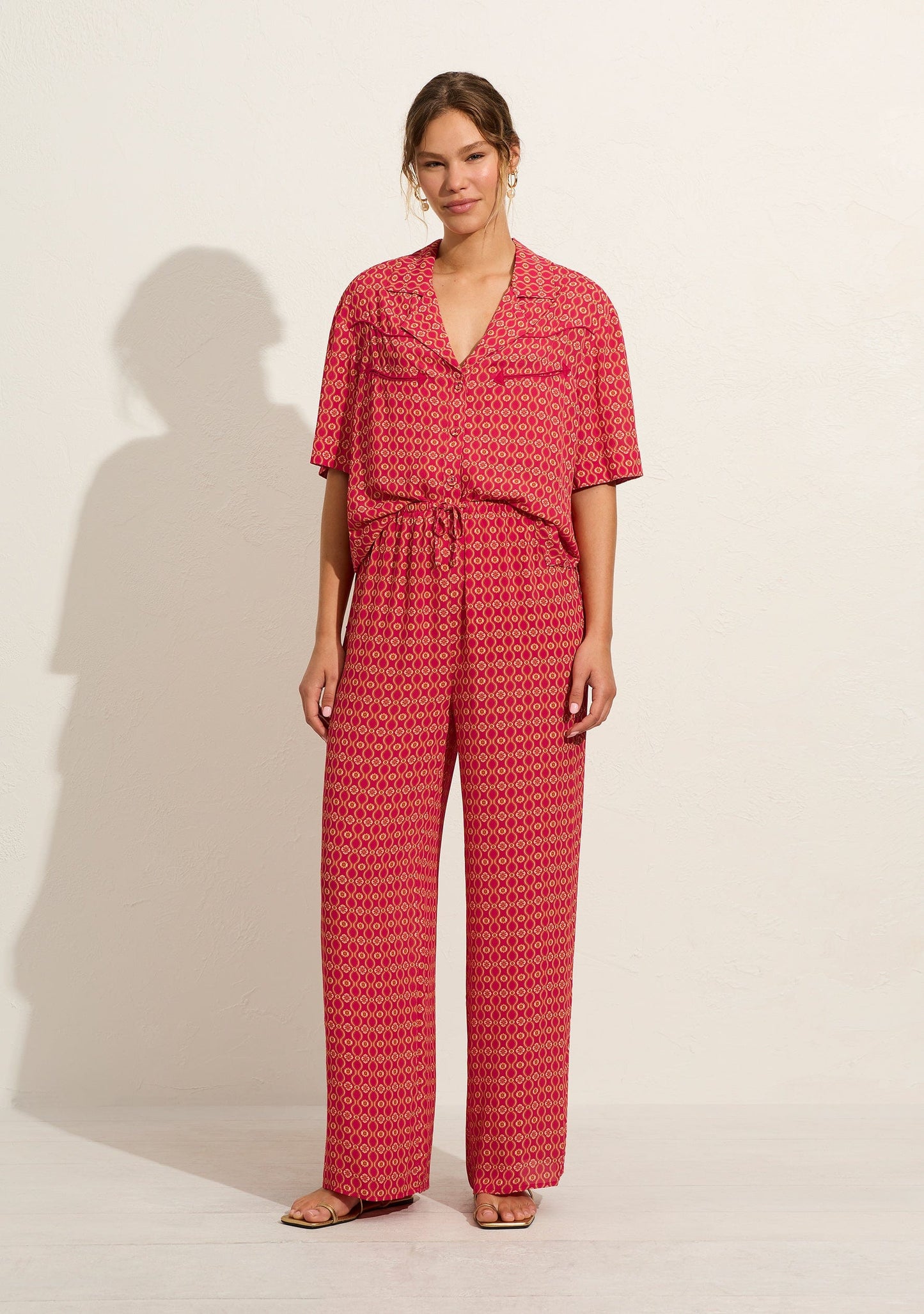Image of a model wearing Pants. Productname: Auguste The Label Martha Pant in Print colour by brand - Auguste The Label