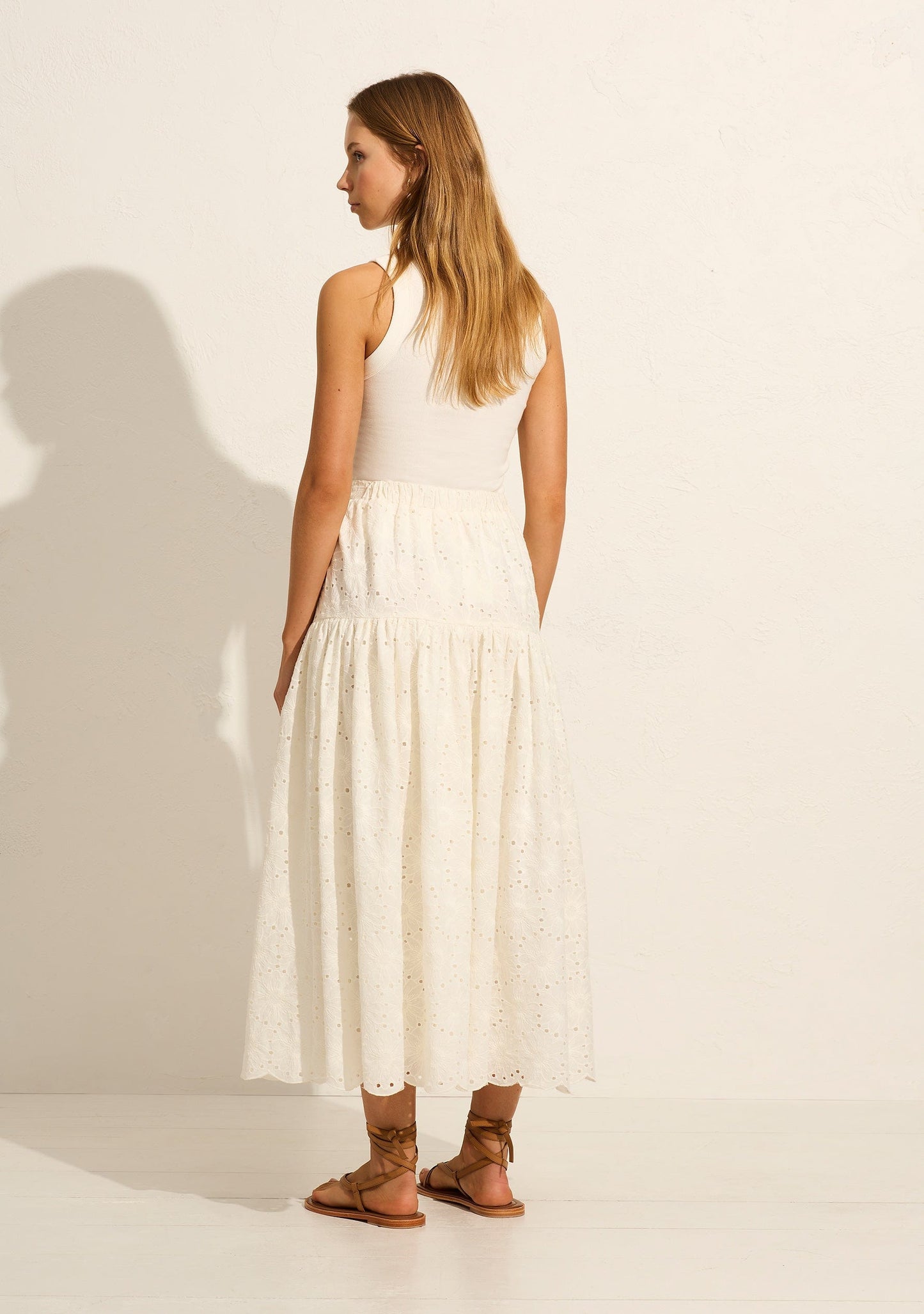 Auguste The Label Aaliyah Midi Skirt (White)