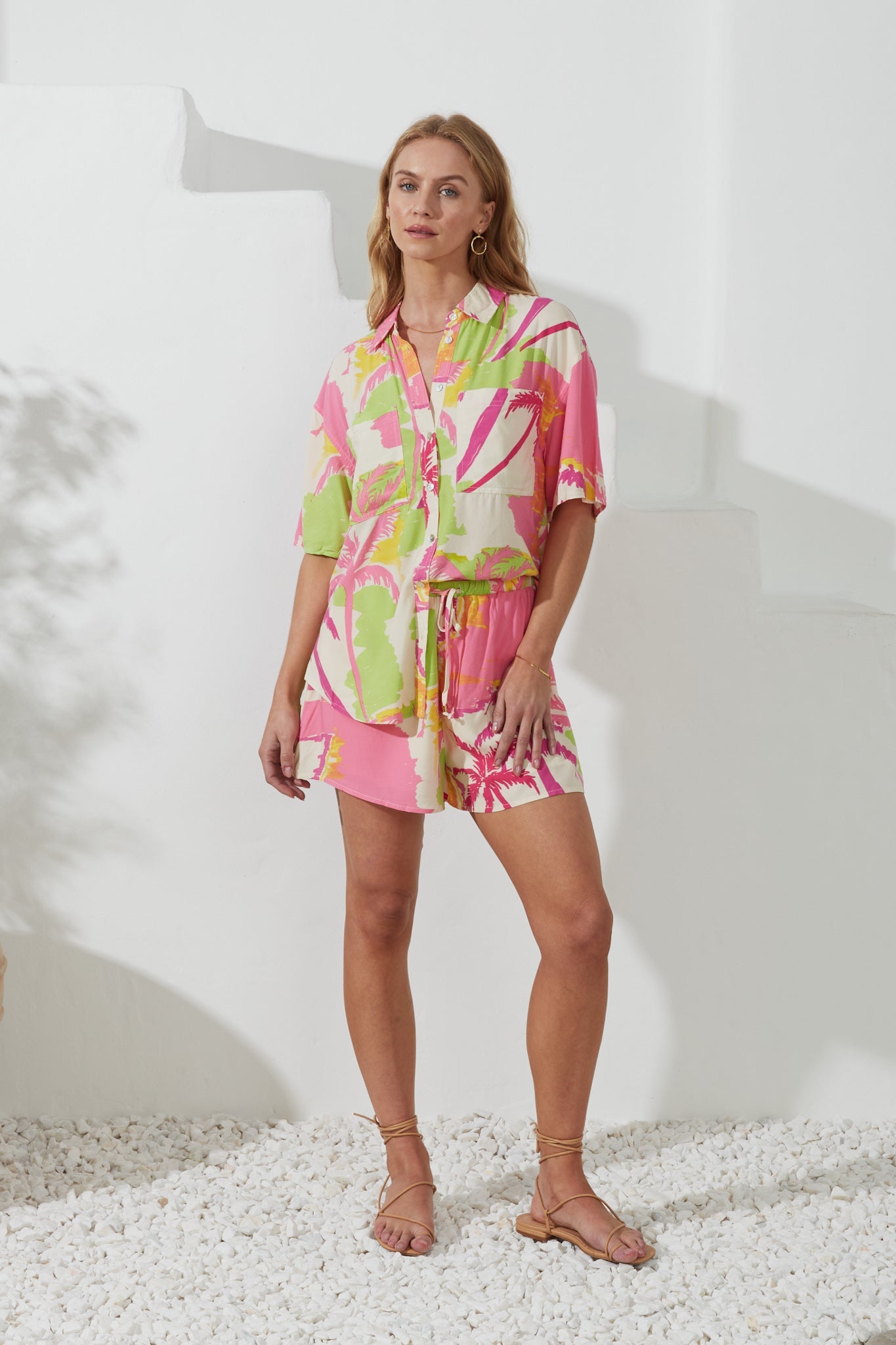 Heychic Paradisio Tropical Shirt (Pink)