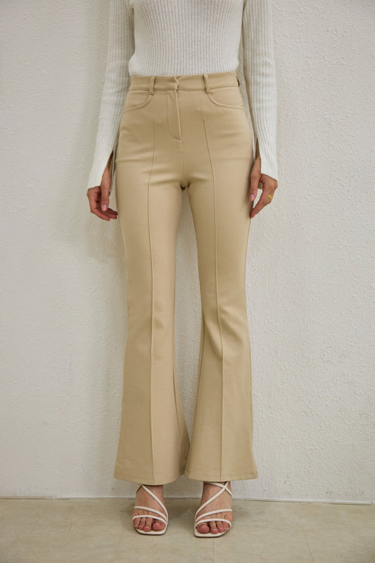 Heychic Demi Flared Pants (Beige)