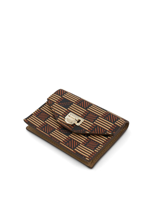 MOREAU Flap Wallet with Gusset (Brown)