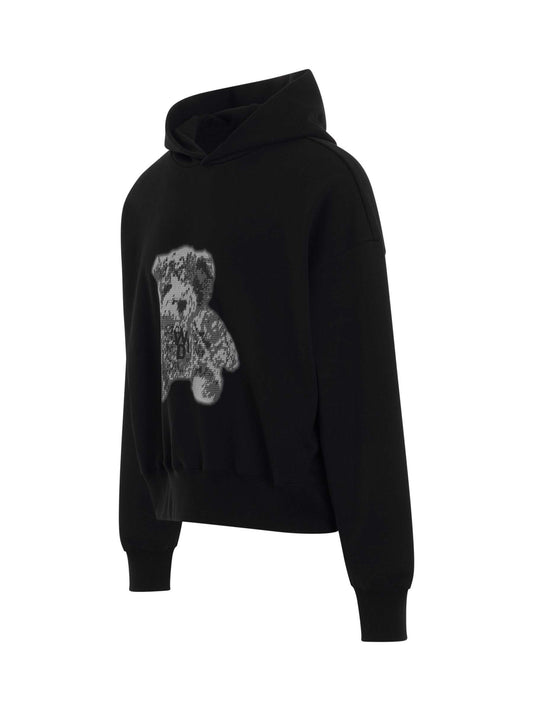 WE11DONE Pixel Teddy Hoodie (Black)