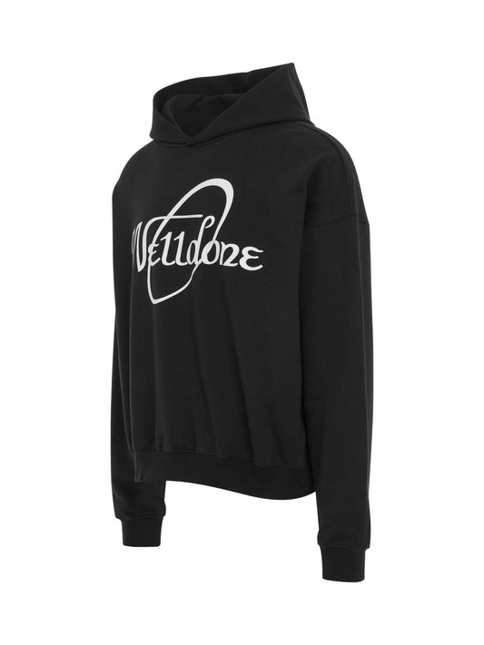 WE11DONE Cursive Circle Logo Hoodie (Black)