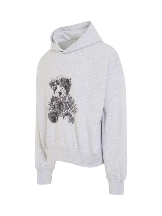 WE11DONE New Teddy Back Logo Hoodie (Grey)