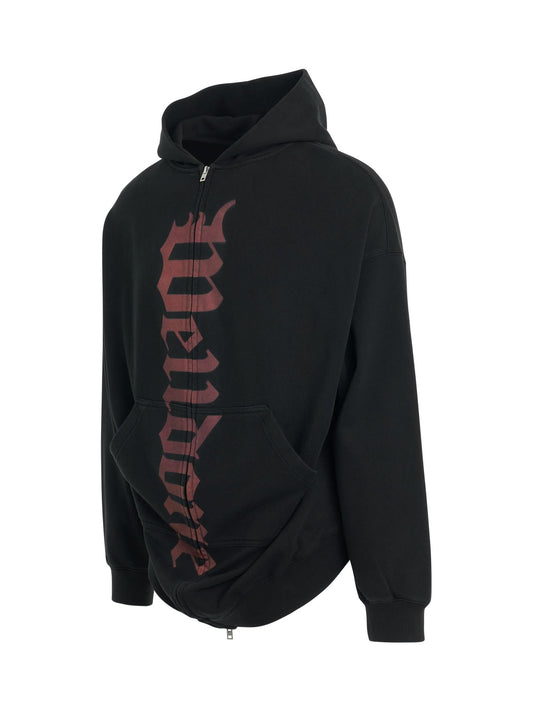 WE11DONE Flare Zip-Up Hoodie (Black)