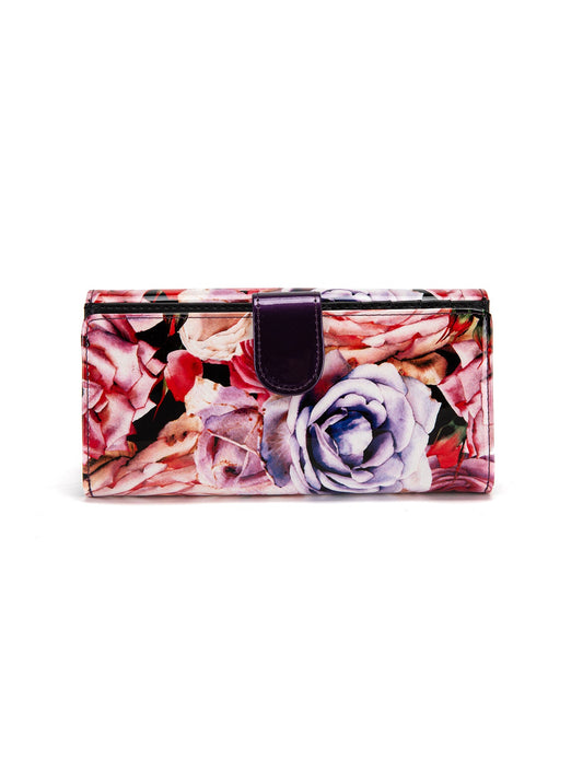 ROSEMARIE LARGE PATENT LEATHER WALLET WITH RFID- WSF4701