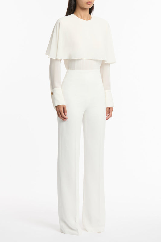 Carla Zampatti Crepe Wide Classic Pant (White)