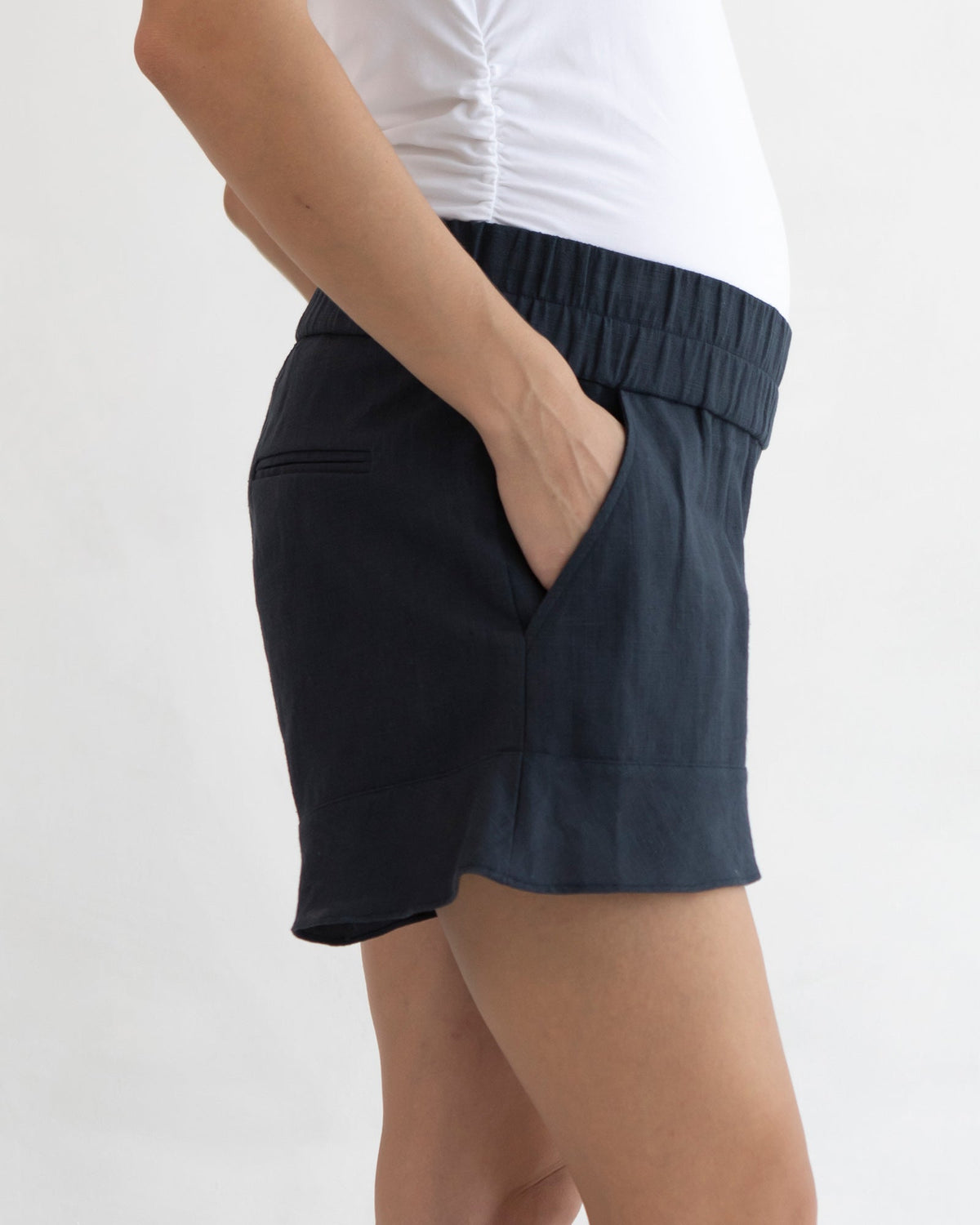 Soon Maternity Wide Linen Shorts