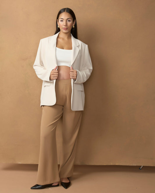 Soon Maternity Wide Leg Pleated Pants