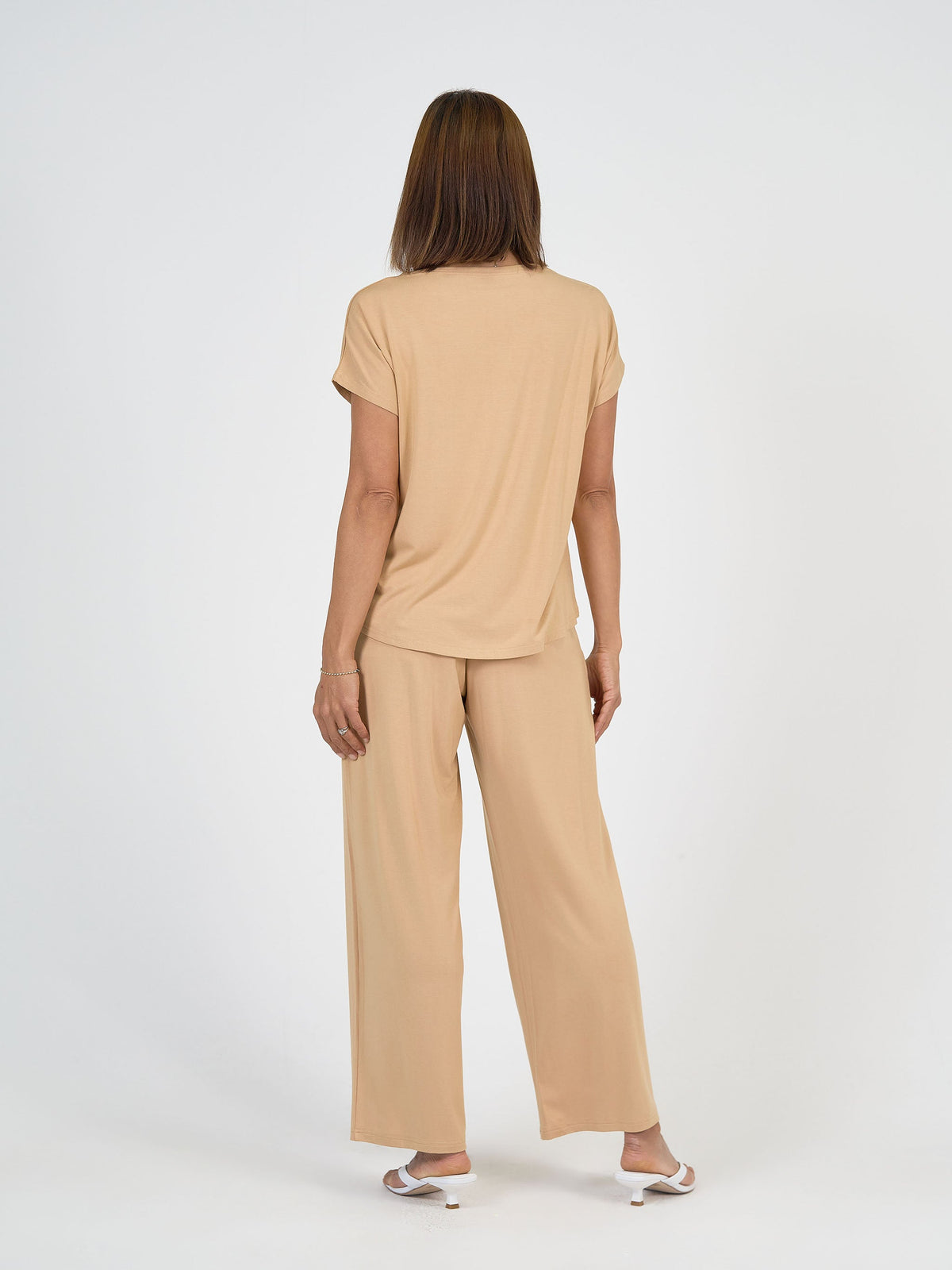 Lou Lou Wilde Bamboo Box Fit Tee (Tan)