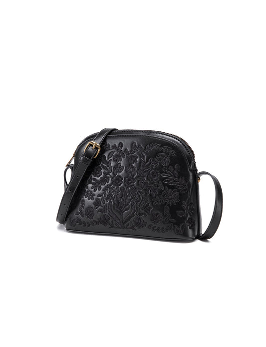 LYLA ECO EMBROIDERED VEGAN XBODY BAG-XB-2354-BLK- SALE
