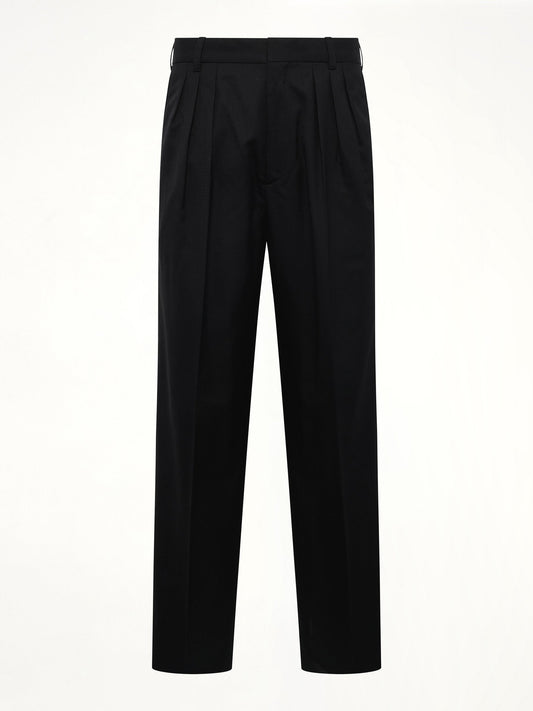 Kenzo Weave Pleated Tailored Pant (Black)