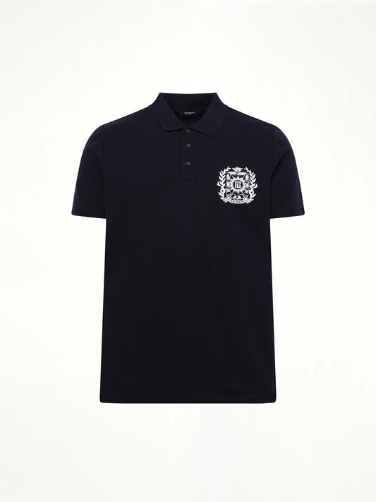 Balmain Emblem Polo (Navy)