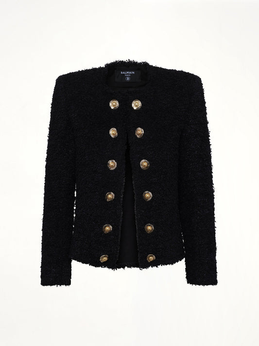 BALMAIN Tweed Spencer Jacket (Black)