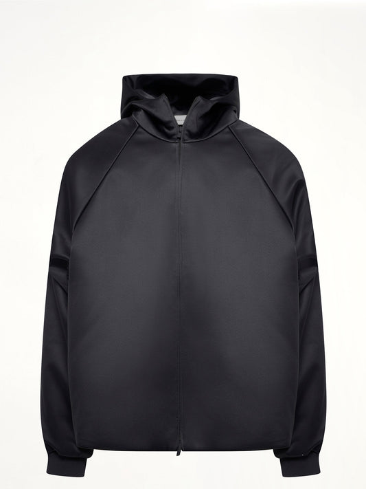 FEAR OF GOD ESSENTIALS Hooded Bomber Jacket (Black)