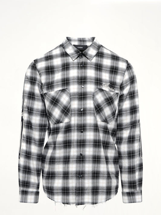 AMIRI Bones Flannel Overshirt (Black)