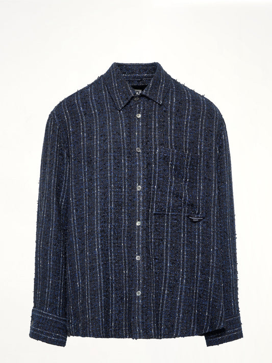 WOOYOUNGMI Tweed Shirt (Navy)