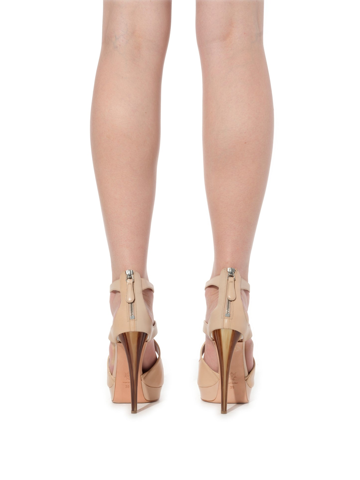 ALEXANDER MCQUEEN Leather Heels (Multicolour)