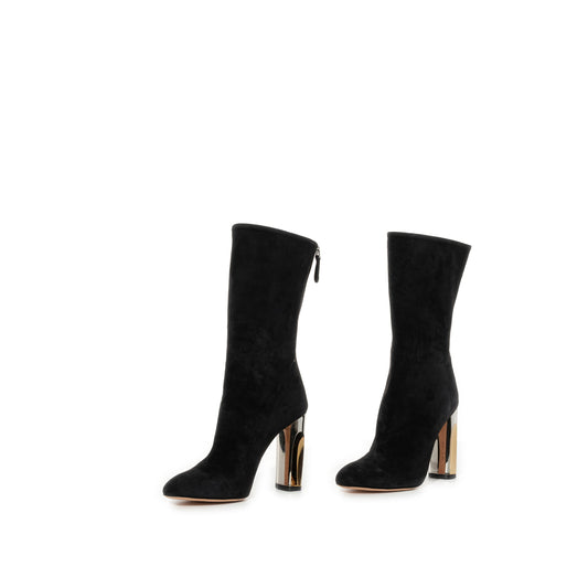 ALEXANDER MCQUEEN Suede Low Boots (Black)