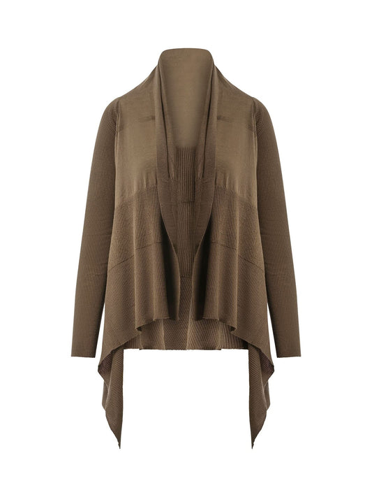 RICK OWENS Medium Wrap Cardigan (Brown)
