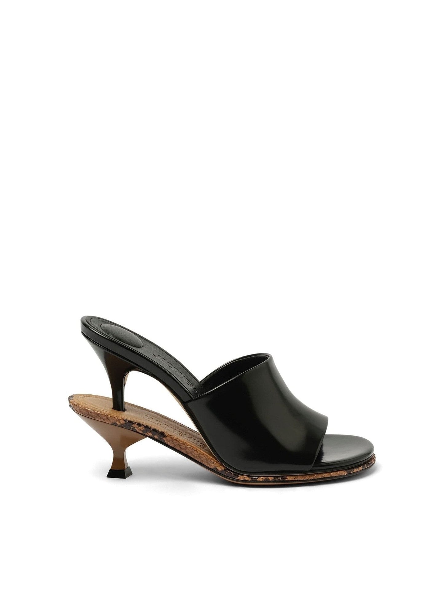 Image of Sandals. Product name - Les Doubles Mules in Black colour by brand - JACQUEMUS