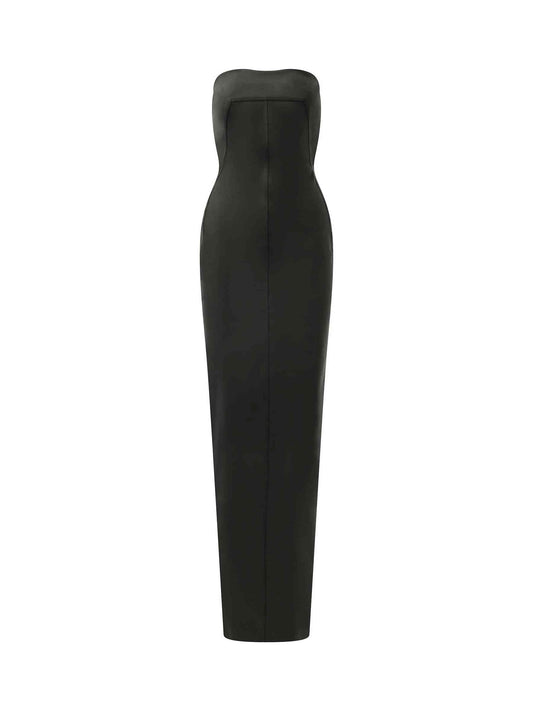 RICK OWENS Stretch Denim Bustier Gown (Black)