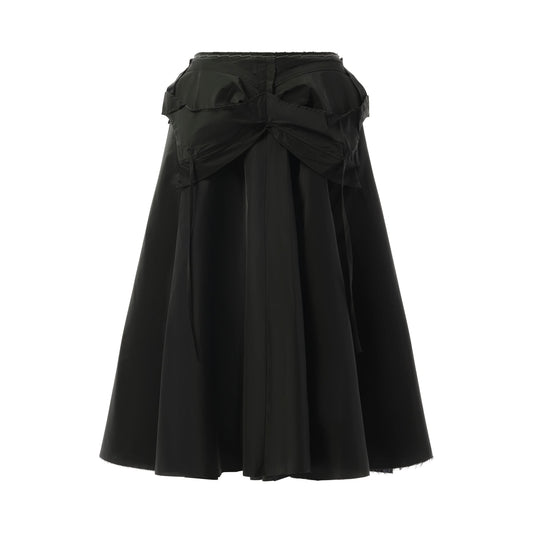 MAISON MARGIELA Poly Taffeta Midi Skirt (Black)